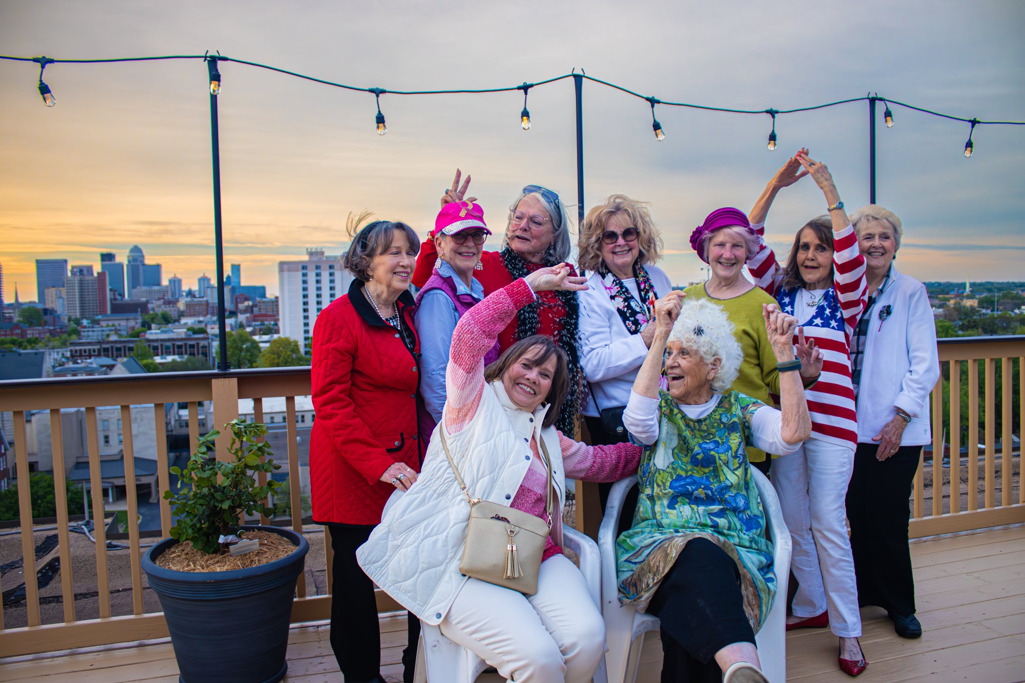 Picture of Treyton Oak Towers Residents and their Friends at a Rooftop Party