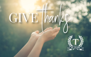 Hands reaching out to give thank at Treyton Oak Towers